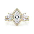 LUCERARO Stacking | Marquise & Cuff Diamond Ring - SR02695