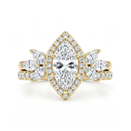 LUCERARO Stacking | Marquise & Cuff Diamond Ring - SR02695