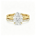 LUCERARO Stacking | Oval & Cuff Diamond Ring - SR02328