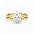 LUCERARO Stacking | Oval & Cuff Diamond Ring - SR02328