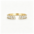 LUCERARO Stacking | Marquise & Cuff Diamond Ring - SR02456