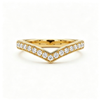 LUCERARO Stacking | Oval & V-shaped Diamond Ring - SR03688