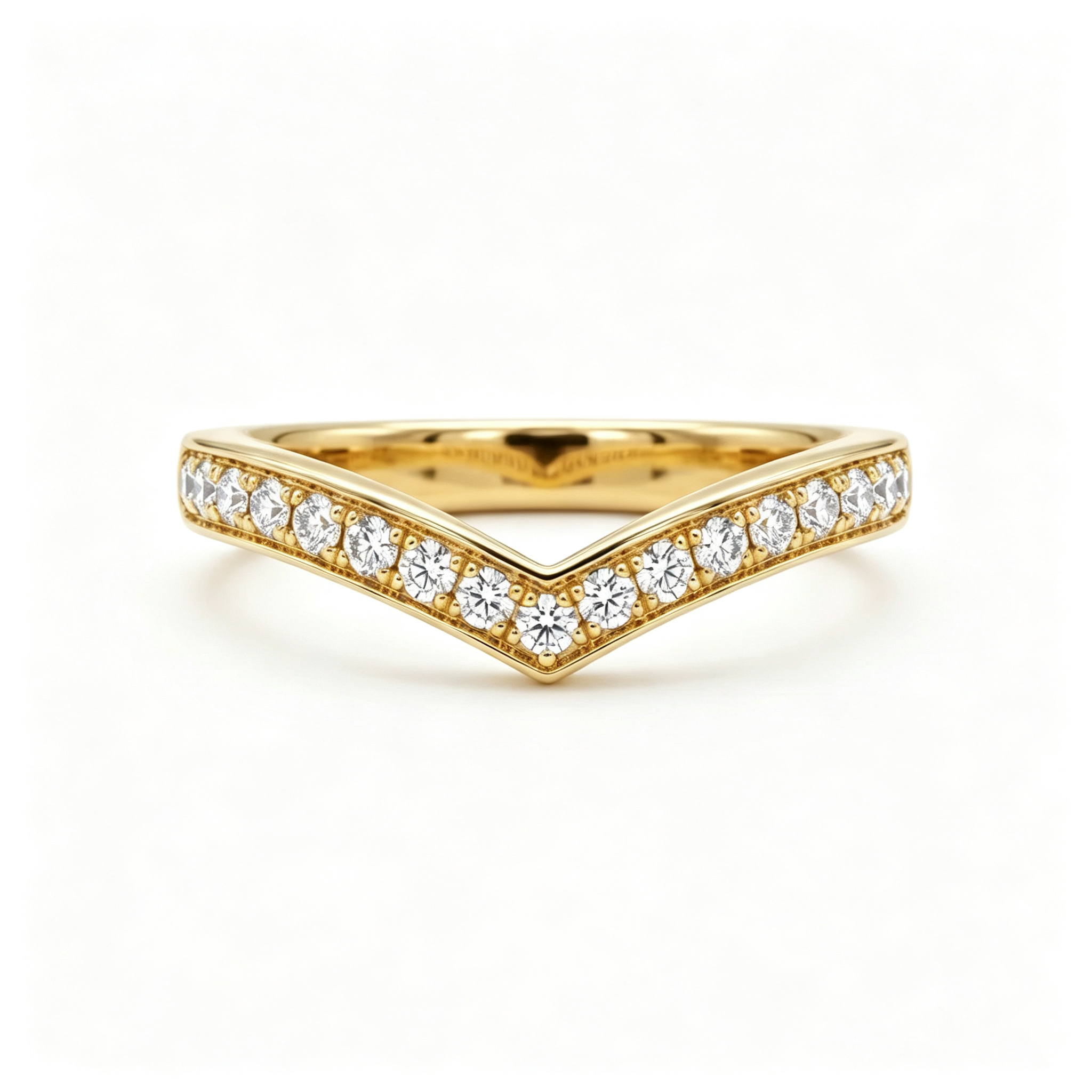 LUCERARO Stacking | Oval & V-shaped Diamond Ring - SR03688