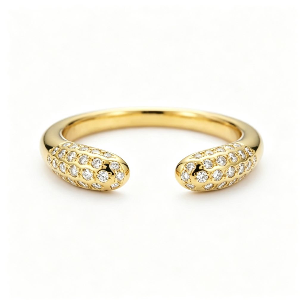 LUCERARO Stacking | Oval & Cuff Diamond Ring - SR02488