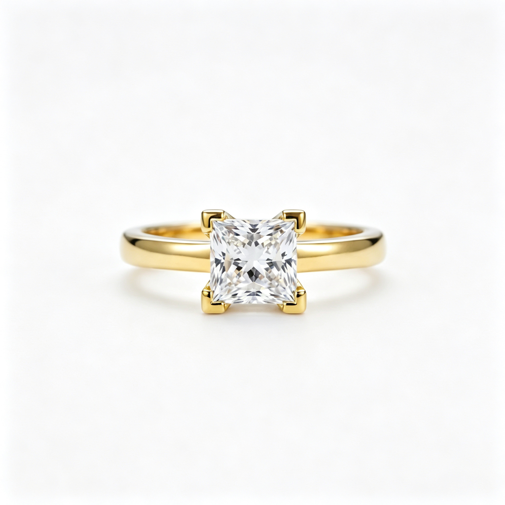 LUCERARO Stacking | Princess & Cuff Diamond Ring - SR02464