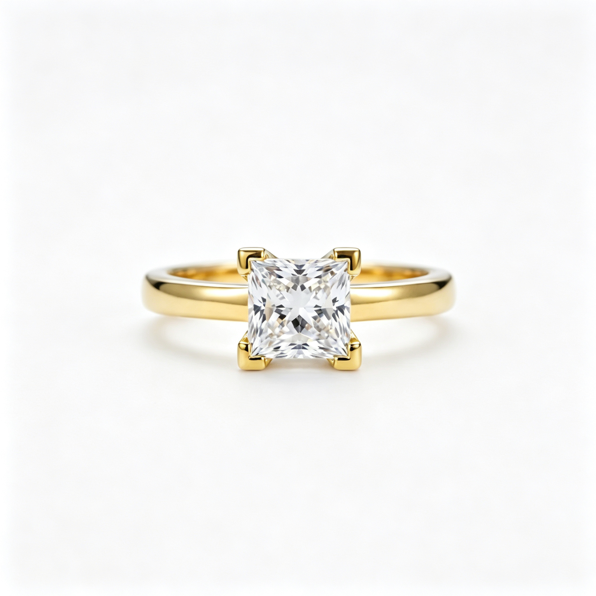 LUCERARO Stacking | Princess & Cuff Diamond Ring - SR02464