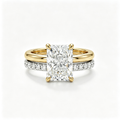 LUCERARO Stacking | Radiant & Cuff Diamond Ring - SR02200