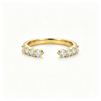 LUCERARO Stacking | Princess & Cuff Diamond Ring - SR02464