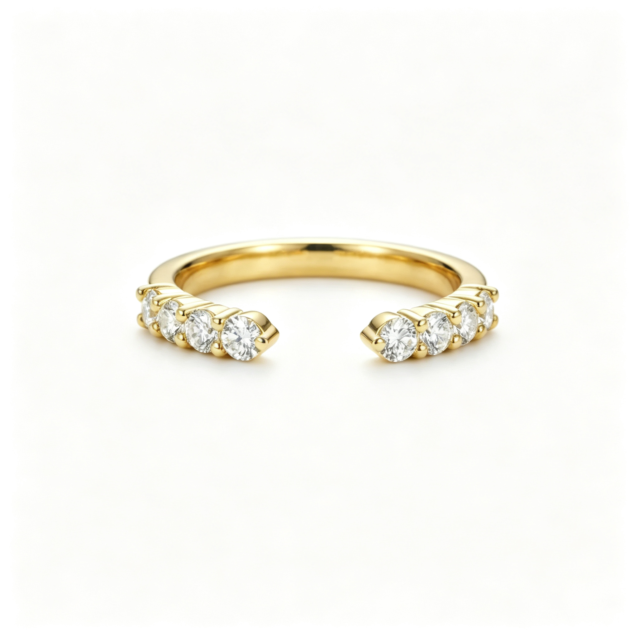 LUCERARO Stacking | Princess & Cuff Diamond Ring - SR02464