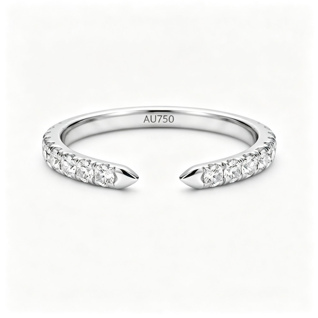 LUCERARO Stacking | Radiant & Cuff Diamond Ring - SR02200