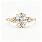 LUCERARO Stacking | Oval & Cuff Diamond Ring - SR02488