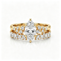 LUCERARO Stacking | Marquise & Cuff Diamond Ring - SR02456