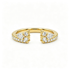 LUCERARO Stacking | Oval & Cuff Diamond Ring - SR02648