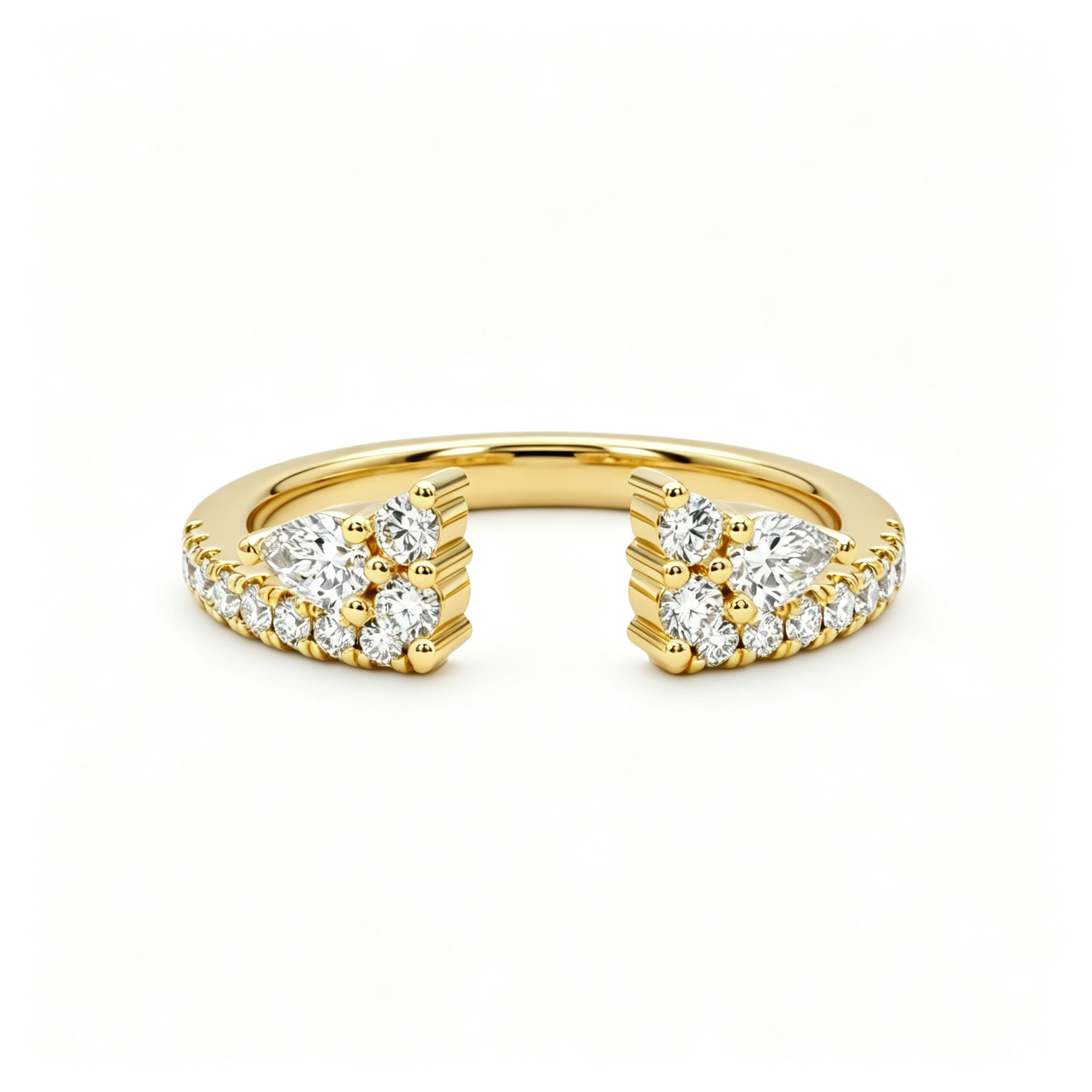 LUCERARO Stacking | Oval & Cuff Diamond Ring - SR02648