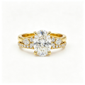 LUCERARO Stacking | Oval & Cuff Diamond Ring - SR02648