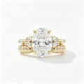 LUCERARO Stacking | Oval & Cuff Diamond Ring - SR02488