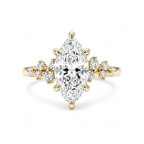 LUCERARO Stacking | Marquise & Cuff Diamond Ring - SR02456