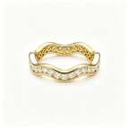 LUCERARO Wedding | Round Lab-Grown Diamond Wave Ring 5/8 ct. tw.