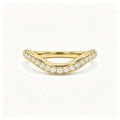 LUCERARO Wedding | Curved Diamond Ring - WR01504