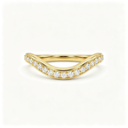 LUCERARO Wedding | Round Lab-Grown Diamond Contour Band 2/5 ct. tw.