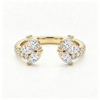 LUCERARO Wedding | Marquise Lab-Grown Diamond Open Ring 5/8 ct. tw.