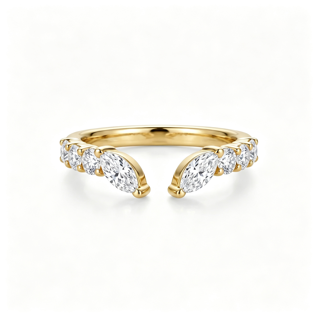 LUCERARO Wedding | Pear Open Diamond Ring - WR00768