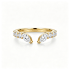 LUCERARO Wedding | Marquise Lab-Grown Diamond Open Ring 1/5 ct. tw.