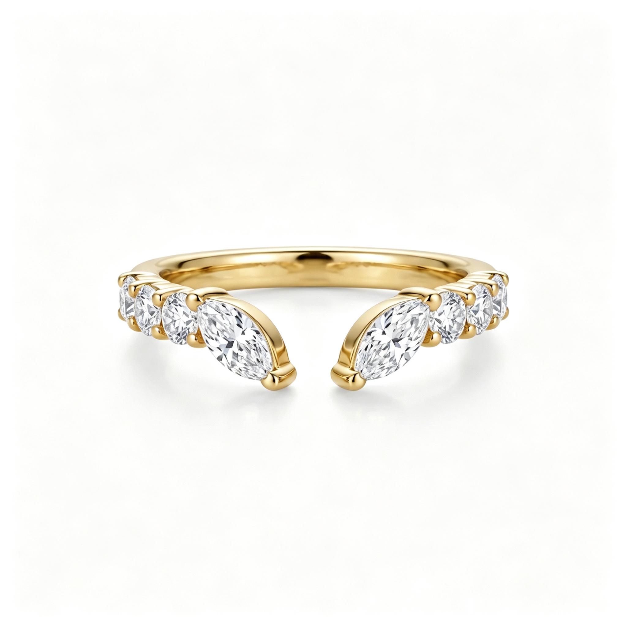 LUCERARO Wedding | Pear Open Diamond Ring - WR00768