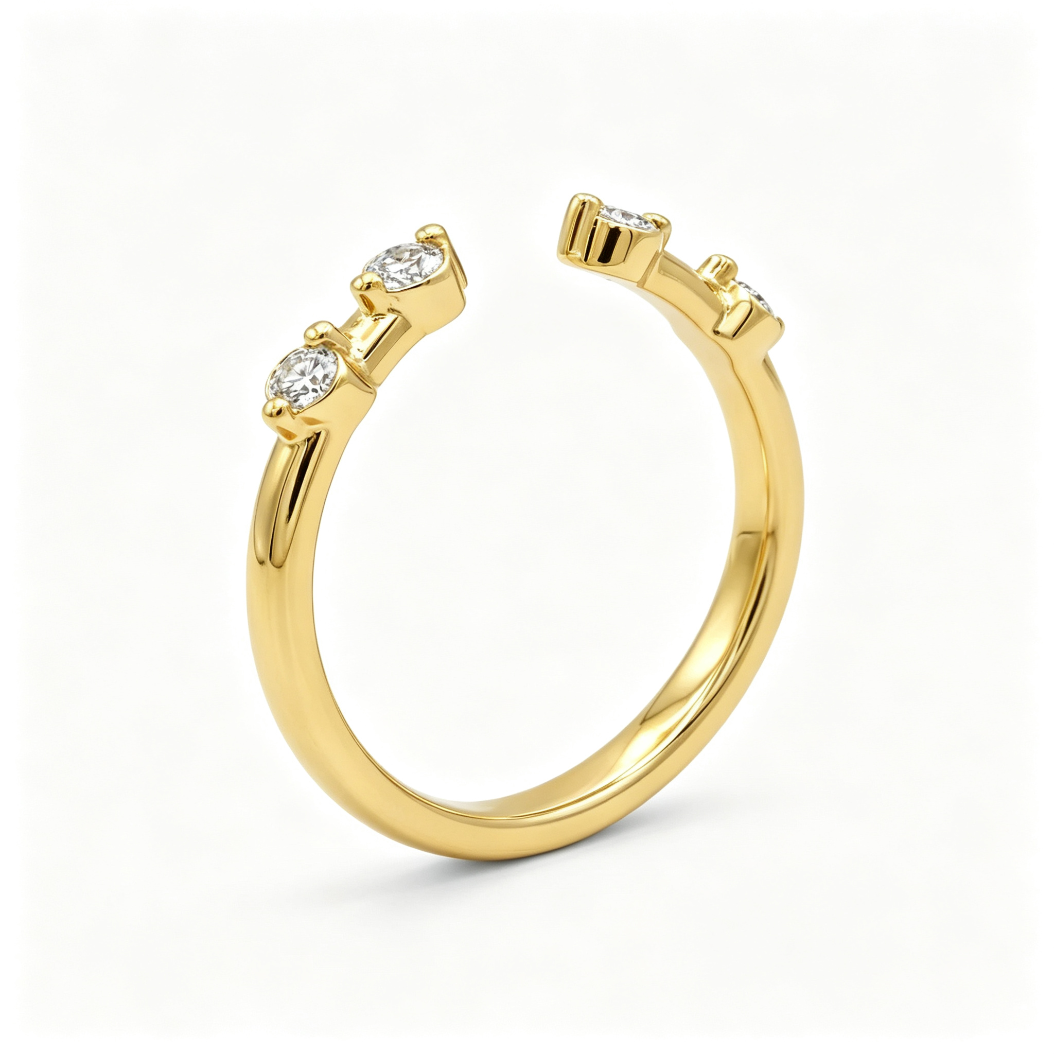 LUCERARO Wedding | Floating Diamond Cuff Ring - WR00840