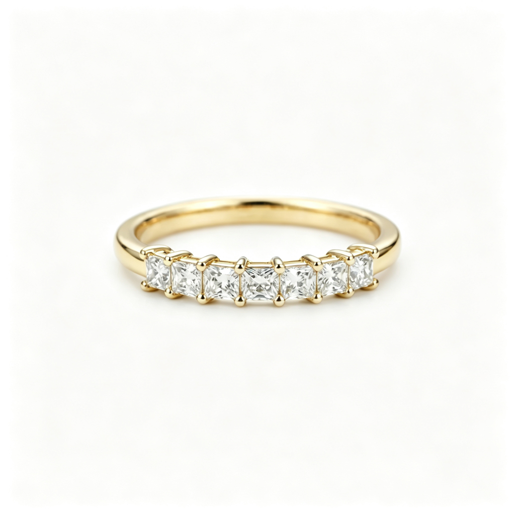 LUCERARO Wedding | Princess Cut Diamond Eternity Band - WR01256