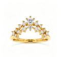 LUCERARO Wedding | Lace Chevron Diamond Ring - WR00920