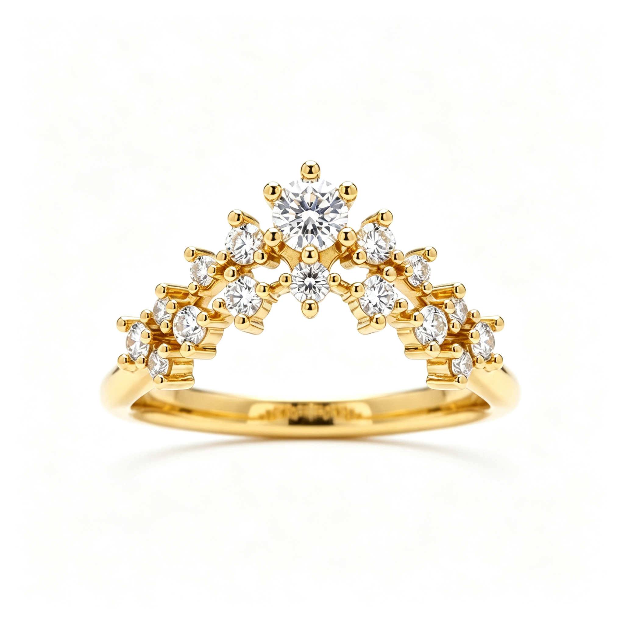 LUCERARO Wedding | Lace Chevron Diamond Ring - WR00920