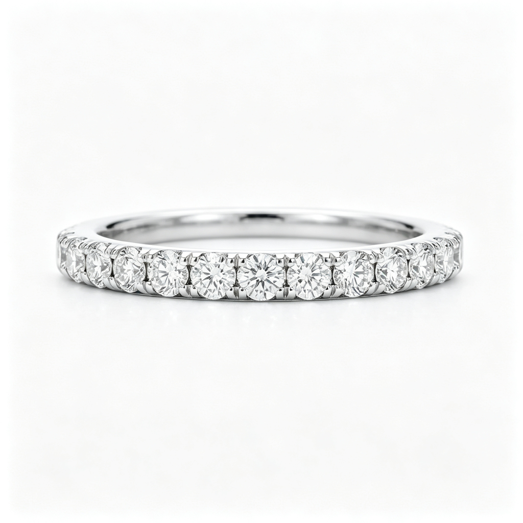 LUCERARO Wedding | Round Lab-Grown Diamond Half-Eternity Band 1/5 ct. tw.