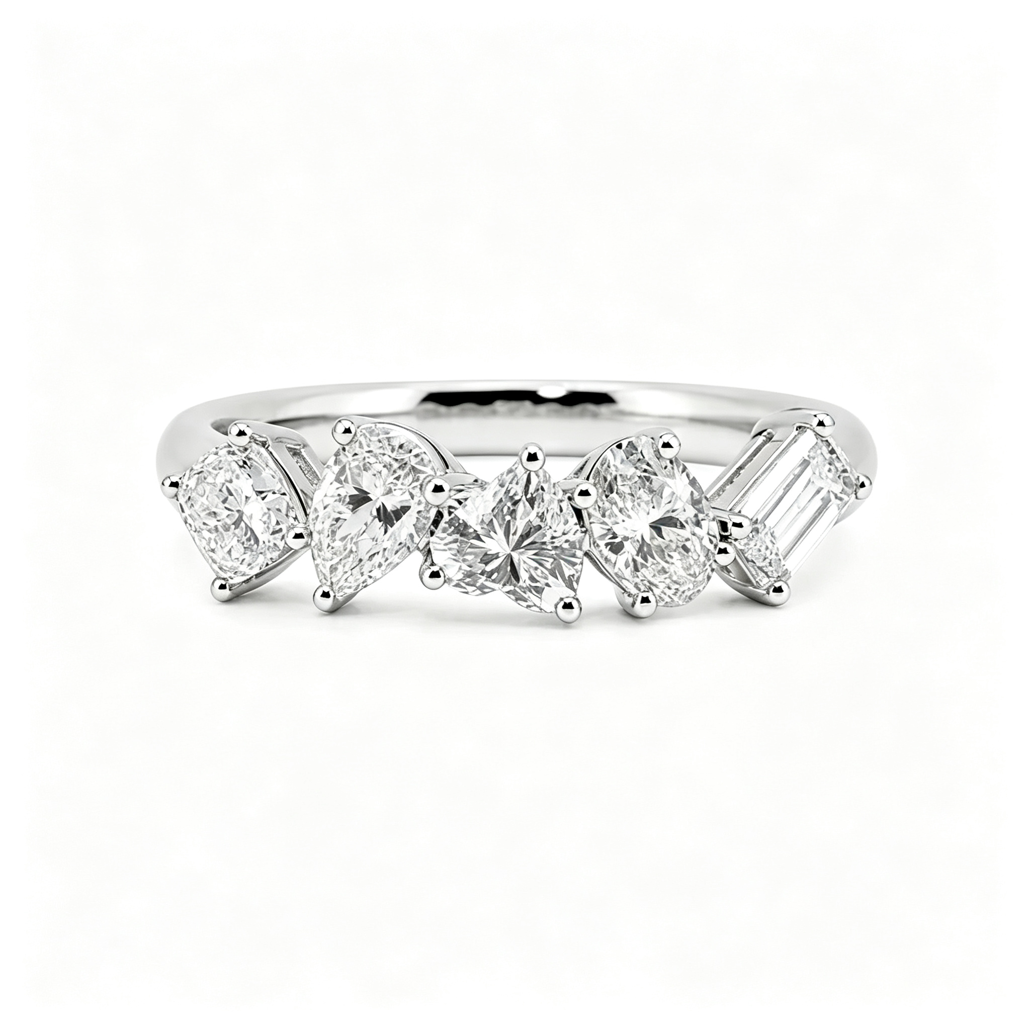 LUCERARO Wedding | Multi-Cut Diamond Ring - WR02030