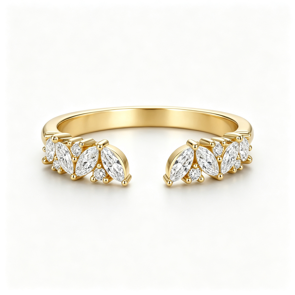 LUCERARO Wedding | Pear Open Diamond Ring - WR00760