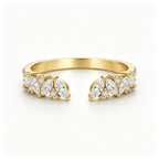 LUCERARO Wedding | Marquise Lab-Grown Diamond Open Ring 1/3 ct. tw.