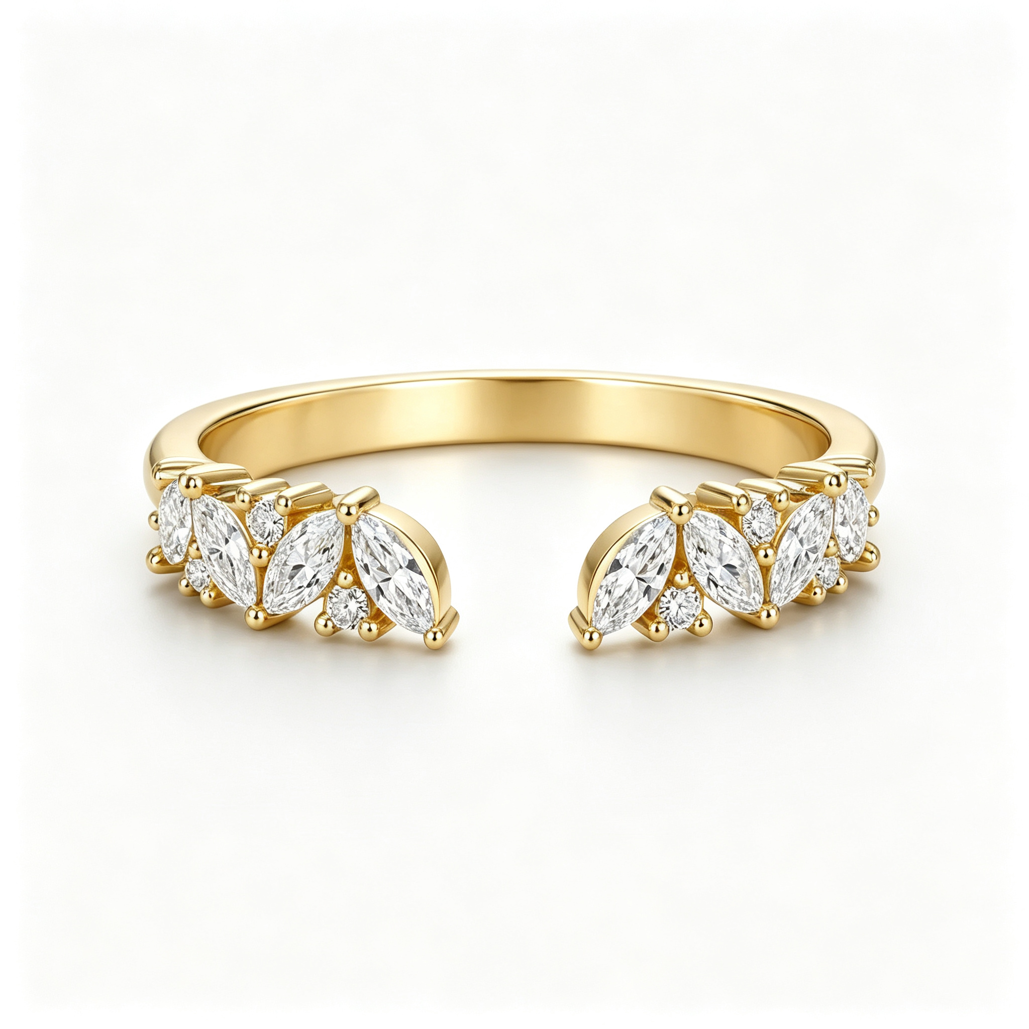 LUCERARO Wedding | Pear Open Diamond Ring - WR00760