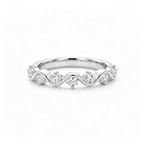 LUCERARO Wedding | Round Lab-Grown Diamond Wave Ring 1/3 ct. tw.