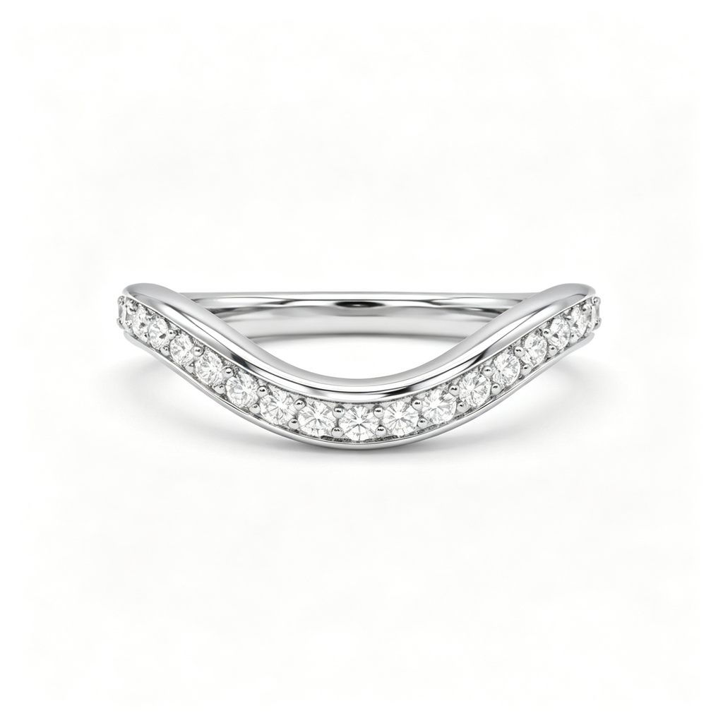 LUCERARO Wedding | Round Lab-Grown Diamond Contour Band 2/5 ct. tw.