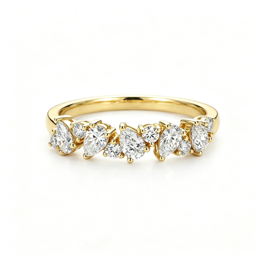 LUCERARO Wedding | Pear & Round Diamond Ring - WR01072