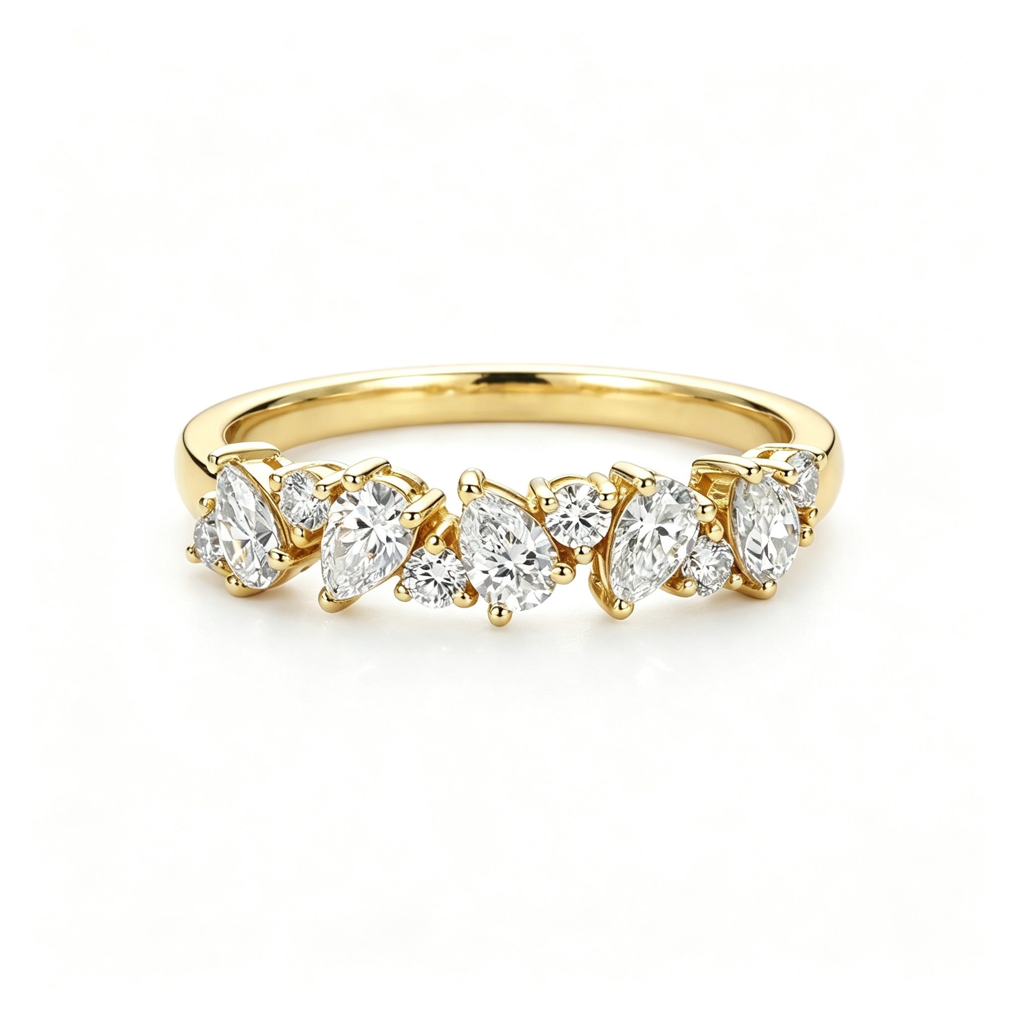 LUCERARO Wedding | Pear & Round Diamond Ring - WR01072