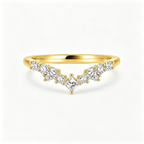 LUCERARO Wedding | Princess Lab-Grown Diamond Contour Ring 5/8 ct. tw.