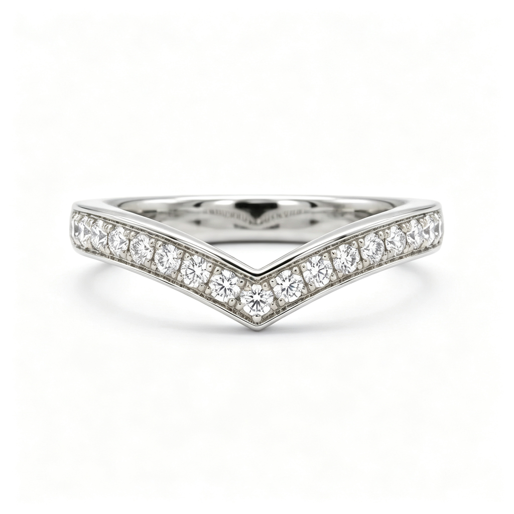 LUCERARO Wedding | Chevron Pavé Lab-Grown Diamond Band 1 1/2 ct. tw.