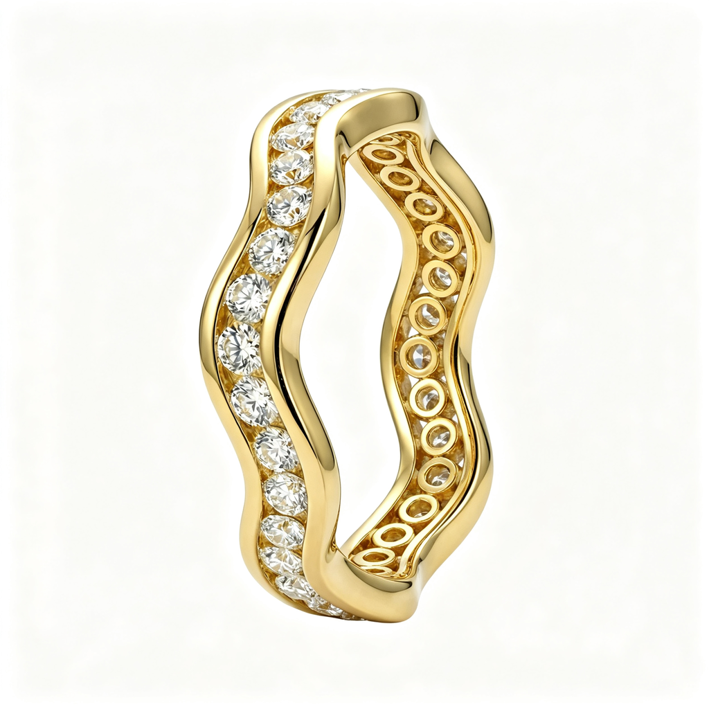 LUCERARO Wedding | Wave Diamond Ring - WR01000