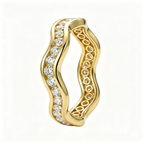 LUCERARO Wedding | Round Lab-Grown Diamond Wave Ring 5/8 ct. tw.