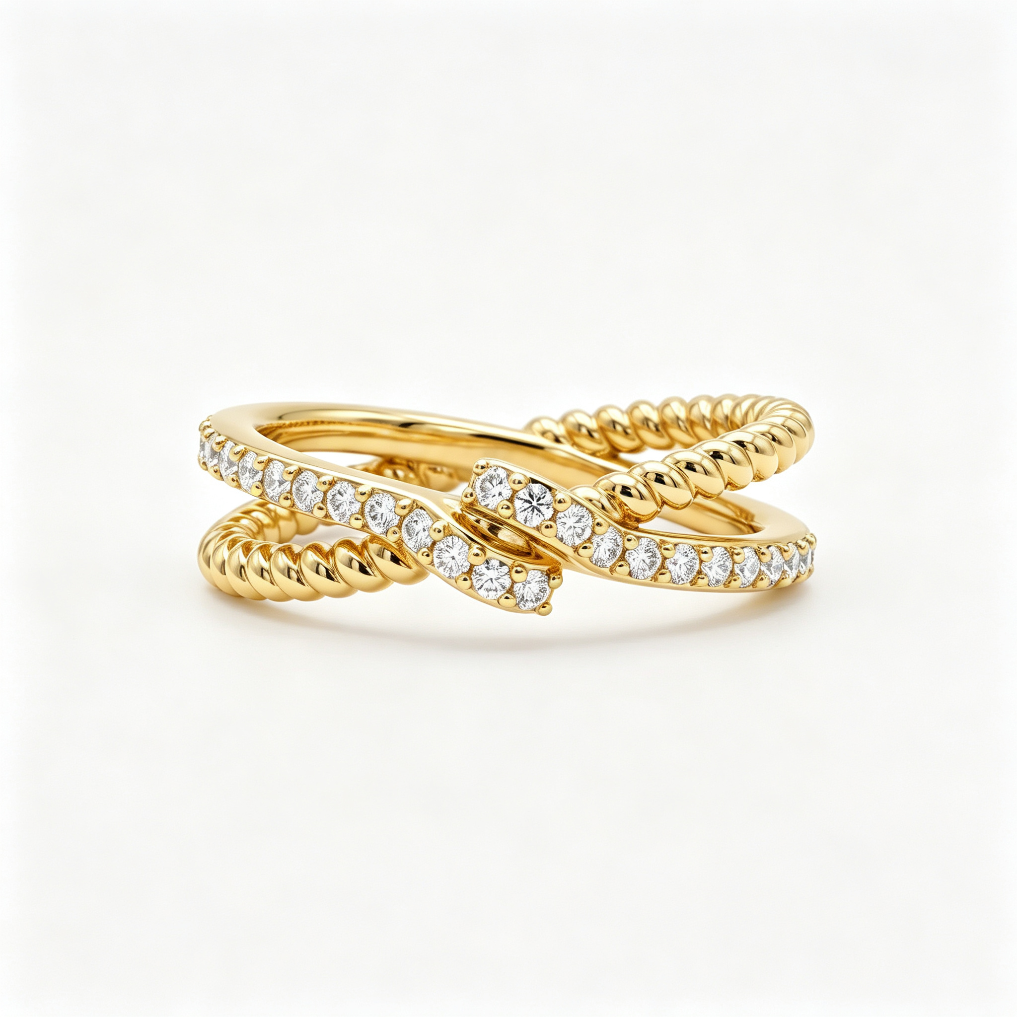 LUCERARO Wedding | Two-Path Diamond Ring - WR01550