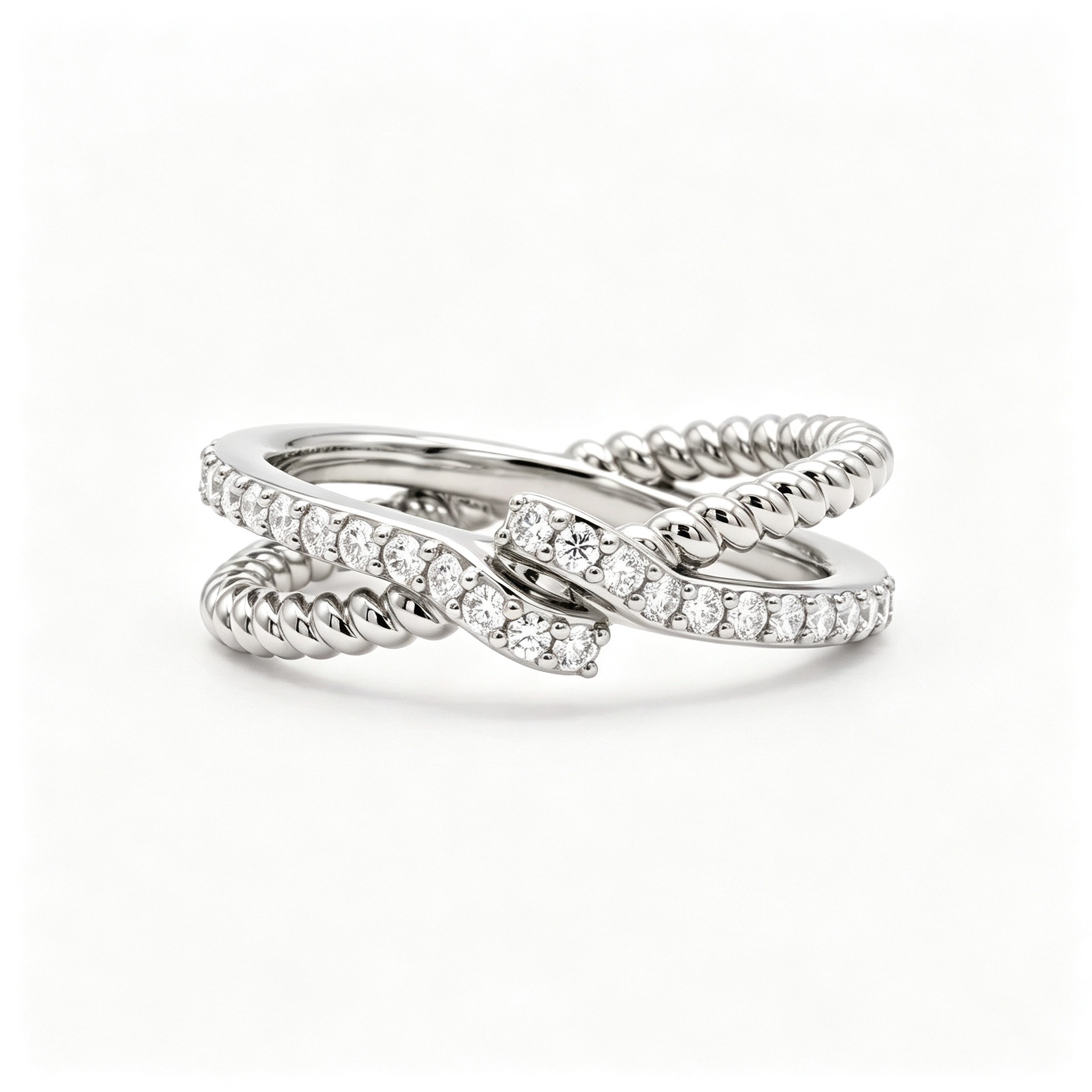 LUCERARO Wedding | Two-Path Diamond Ring - WR01550