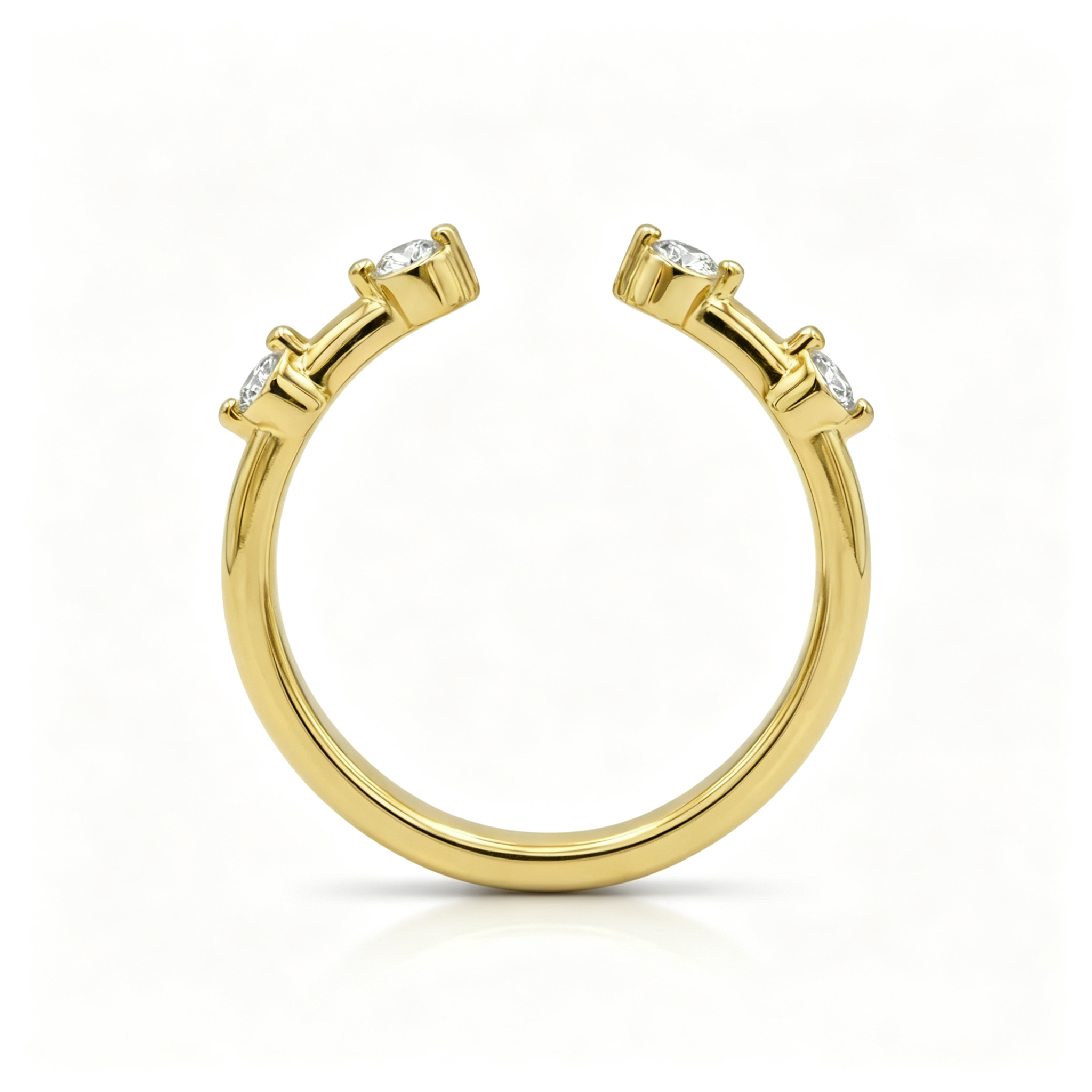 LUCERARO Wedding | Floating Diamond Cuff Ring - WR00840