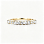 LUCERARO Wedding | Round Lab-Grown Diamond Half-Eternity Band 1/5 ct. tw.