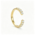 LUCERARO Wedding | Round Lab-Grown Diamond Open Ring 1/5 ct. tw.
